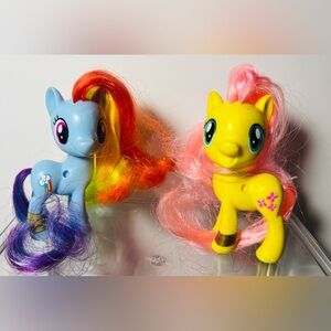 2016 MLP G4.5 Rainbow Dash/Fluttershy 4” PVC Figures  from “Pirate Ponies”